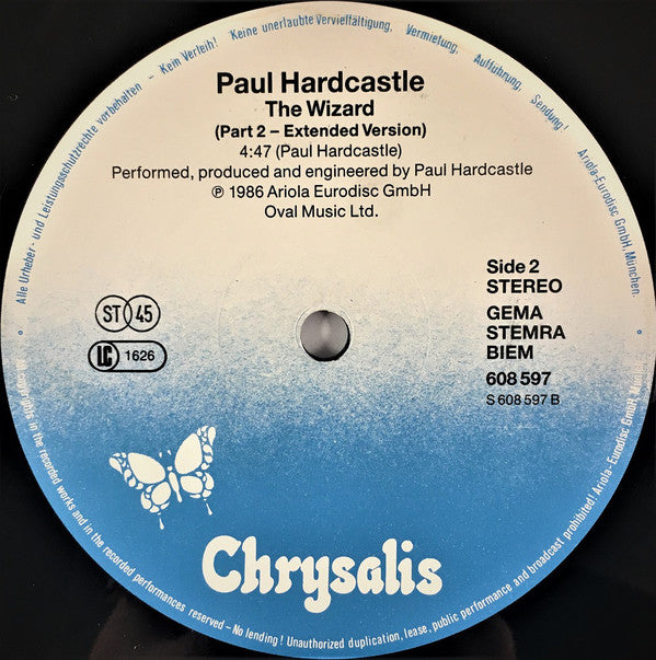 Paul Hardcastle : The Wizard (12", Maxi)