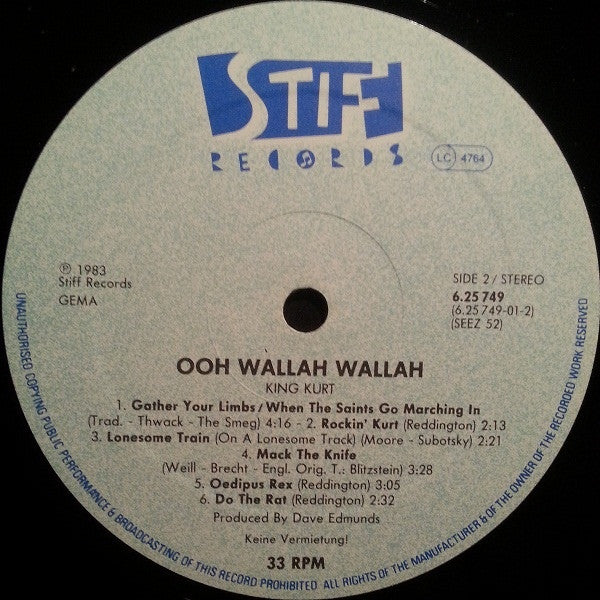 King Kurt : Ooh Wallah Wallah (LP, Album)