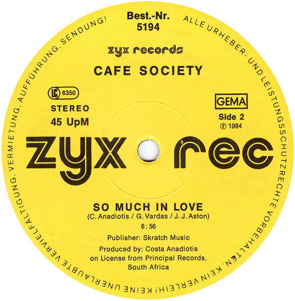 Cafe Society* : Relight My Fire (12", Maxi)