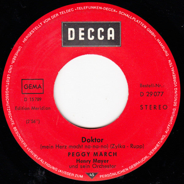 Peggy March : Einmal Verliebt - Immer Verliebt (Peggy's Mar(s)ch) (7", Single)