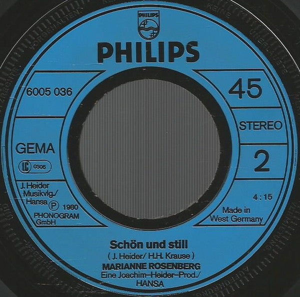 Marianne Rosenberg : Ruf' An! (Call Me) (7", Single)