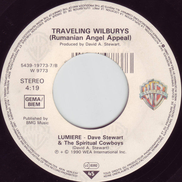 Traveling Wilburys : Nobody's Child (7", Lar)