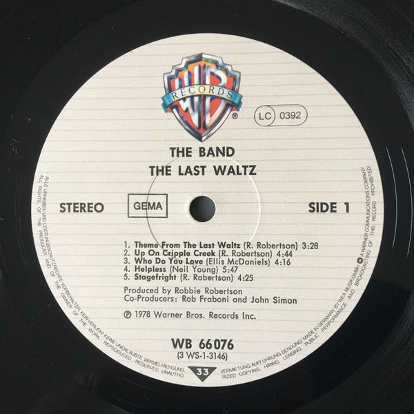 The Band : The Last Waltz (3xLP, Album)