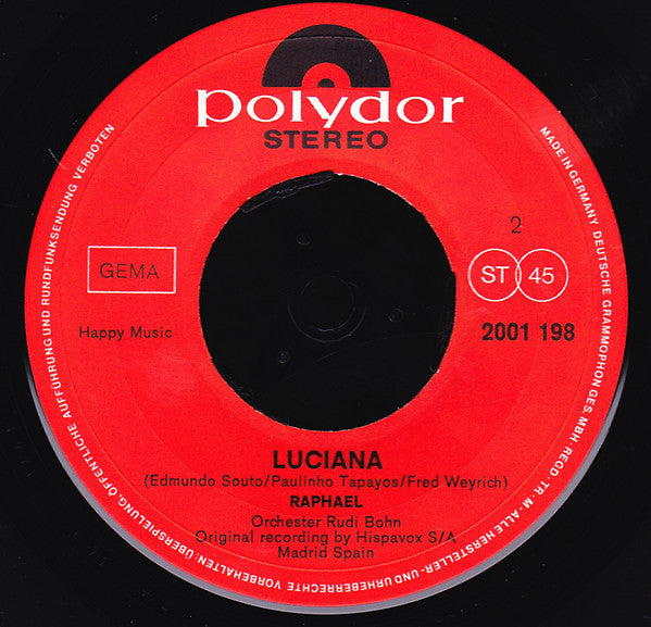Raphael (2) : Wie Ein Bajazzo (Nach Leoncavallos' Arie "Lache Bajazzo") (7")