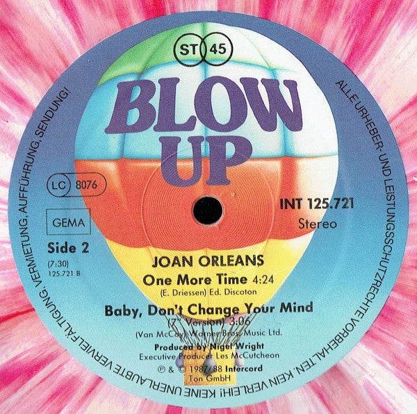 Joan Orleans : Baby, Don't Change Your Mind (12", Pin)