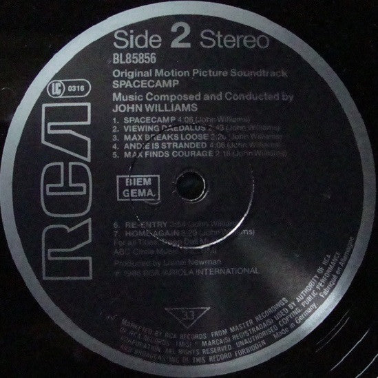 John Williams (4) : SpaceCamp (Original Motion Picture Soundtrack) (LP, Album)