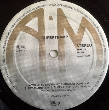 Supertramp : Supertramp (LP, Album, RE)