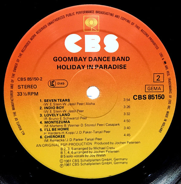 Goombay Dance Band : Holiday In Paradise (LP, Album)