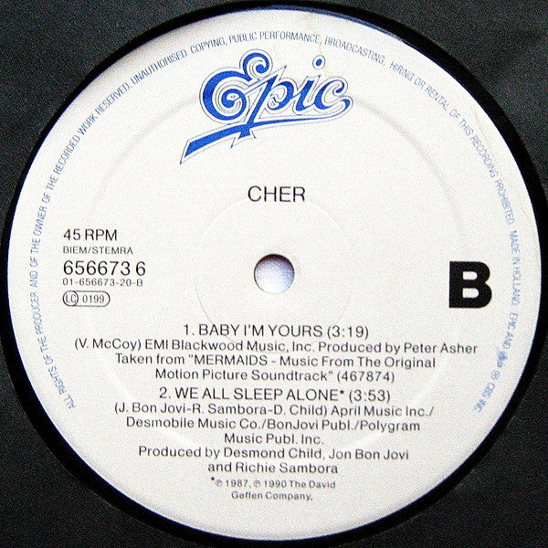 Cher : The Shoop Shoop Song (It's In His Kiss) (12", Single)