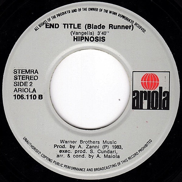 Hipnosis : Pulstar / End Title (Blade Runner) (7")