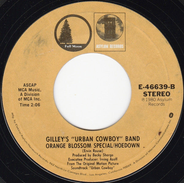 Joe Walsh / Gilley's "Urban Cowboy" Band : All Night Long / Orange Blossom Special / Hoedown (7", Single, Styrene, San)