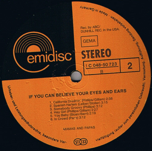 The Mama's & The Papa's* : If You Can Believe Your Eyes And Ears (LP, Album, RE)