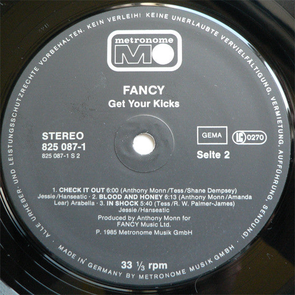 Fancy : Get Your Kicks (LP, Album)