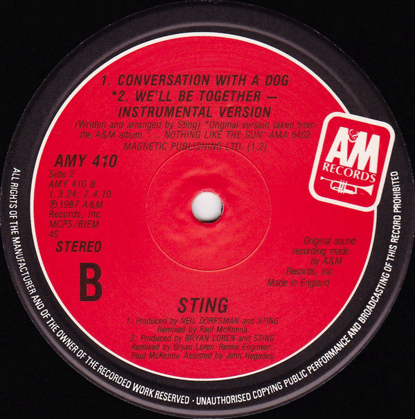 Sting : We'll Be Together (12")