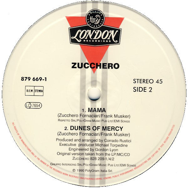 Zucchero, Paul Young : Senza Una Donna (Without A Woman) (12")