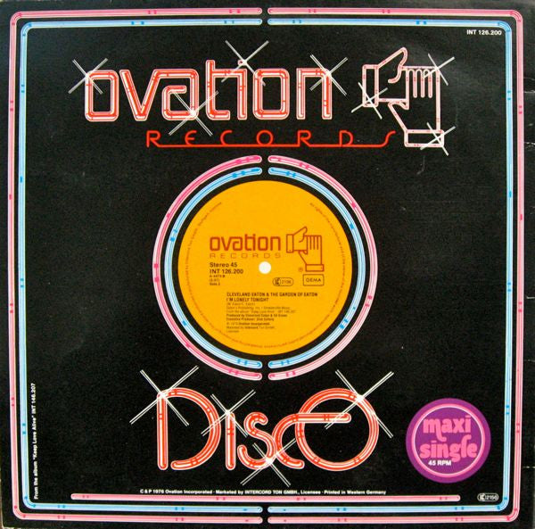 Cleveland Eaton & The Garden Of Eaton : Get Off / I'm Lonely Tonight (12", Maxi)