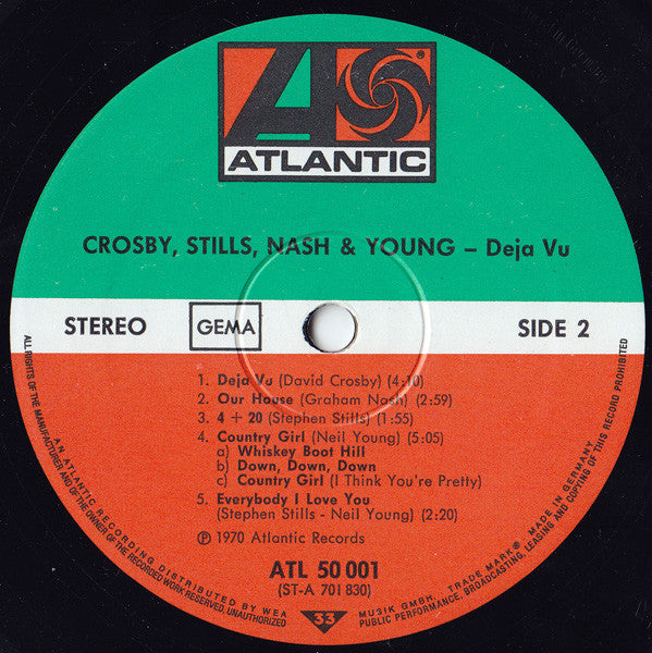 Crosby, Stills, Nash & Young : Déjà Vu (LP, Album, RE, Gat)