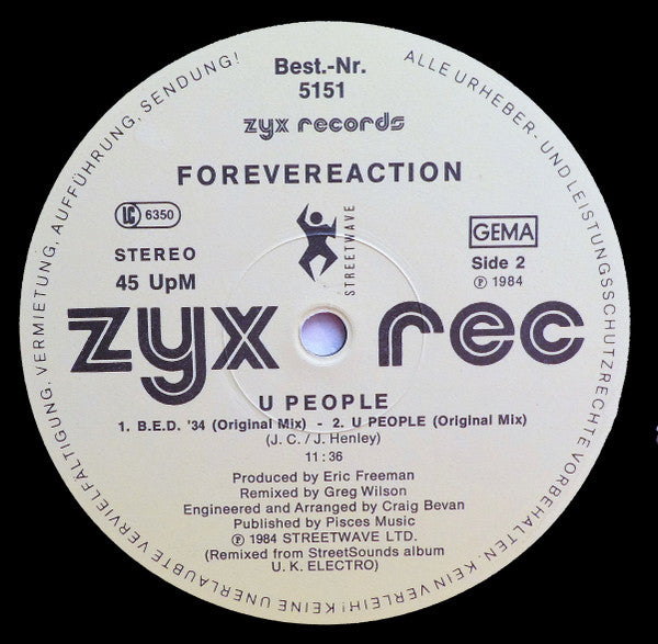 Forevereaction : B.E.D. '34 / U People (12")