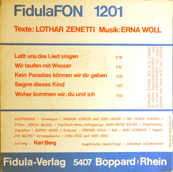 Lothar Zenetti, Erna Woll : Lieder Vom Neuen Leben (7", Single)