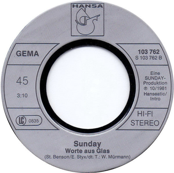 Sunday (8) : Halé, Hey Louise (7", Single)