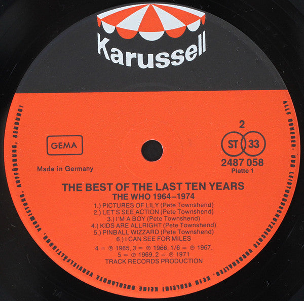The Who : '64 - '74 / The Best Of The Last Ten Years (2xLP, Comp, RE, Gat)
