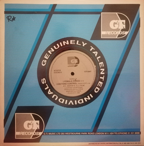 MC Martay & D.J. D.B.M.* : Beyond Control / Female Force (12")