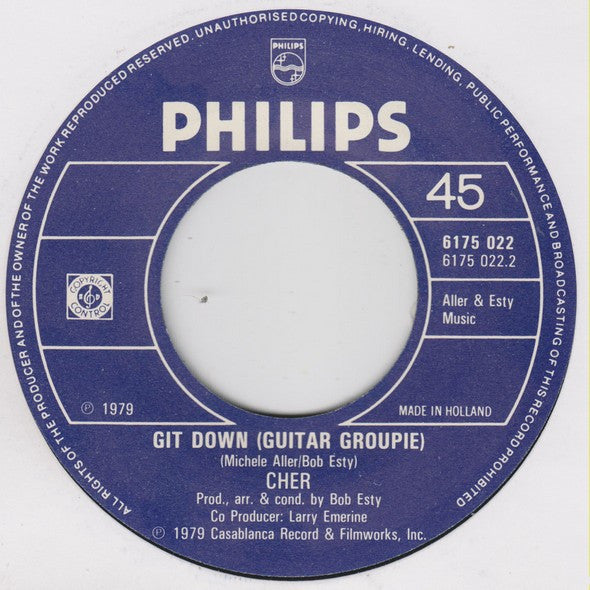 Cher : Hell On Wheels (7", Single)