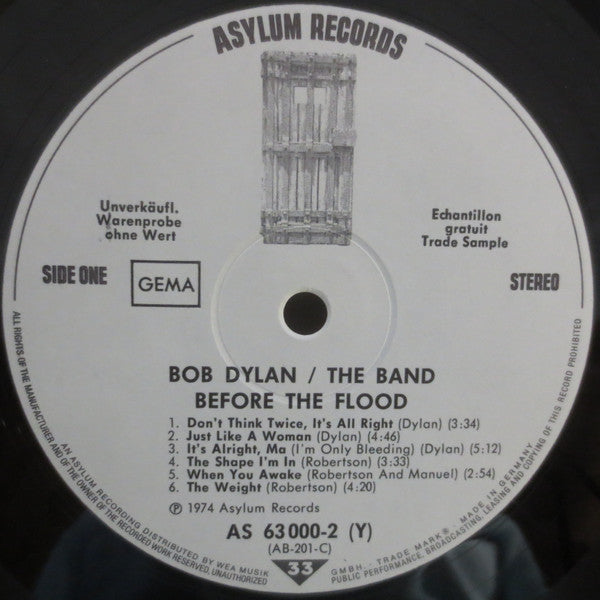 Bob Dylan / The Band : Before The Flood (2xLP, Album, Promo, Gat)