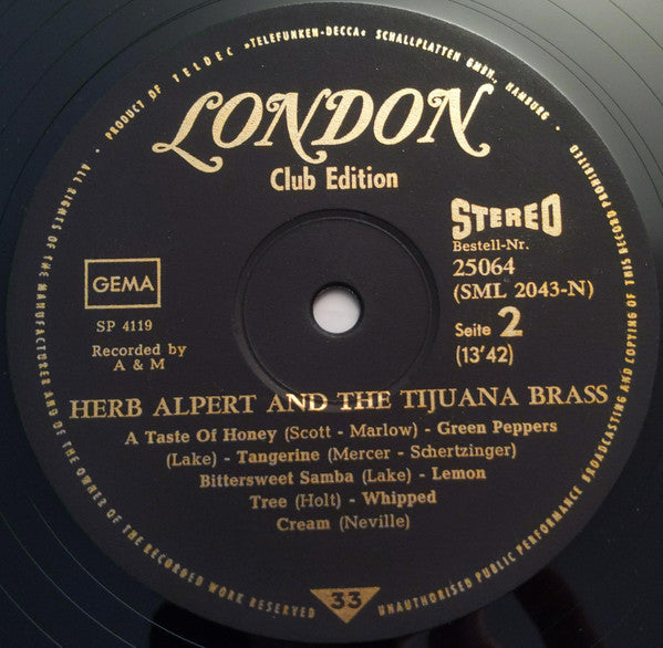 Herb Alpert & The Tijuana Brass : Same (LP, Album, Club)