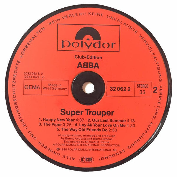 ABBA : Super Trouper (LP, Album, Club)