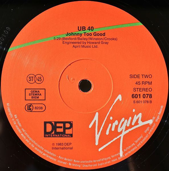 UB40 : Many Rivers To Cross (12", Single)