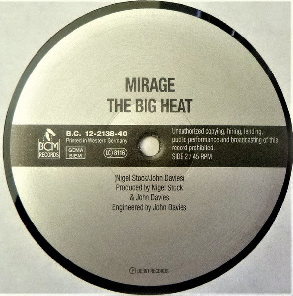 Mirage (12) : Push The Beat (12", P/Mixed)