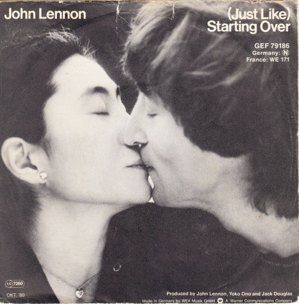 John Lennon : (Just Like) Starting Over (7", Single)