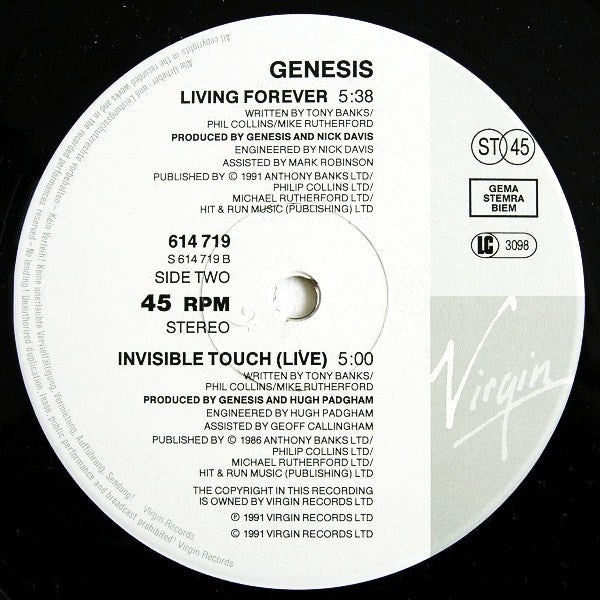 Genesis : No Son Of Mine (12")