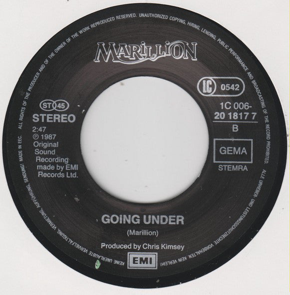 Marillion : Incommunicado (7", Single)