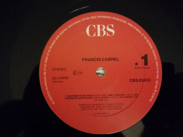 Francis Cabrel : Les Chemins De Traverse (LP, Album)