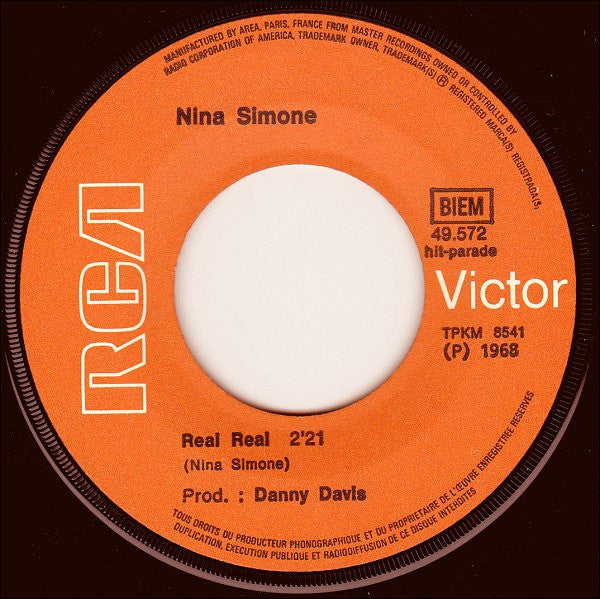 Nina Simone : Ain't Got No I Got Life / Real Real (7", Single, Mono, RP)