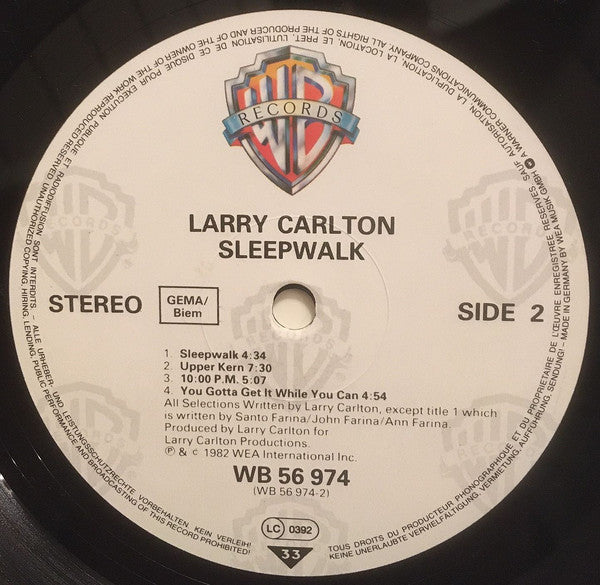 Larry Carlton : Sleepwalk (LP, Album, RP)
