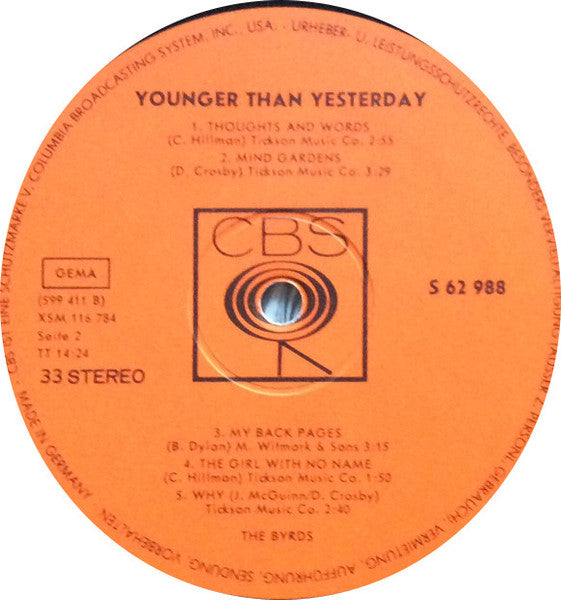 The Byrds : Younger Than Yesterday (LP, Album)