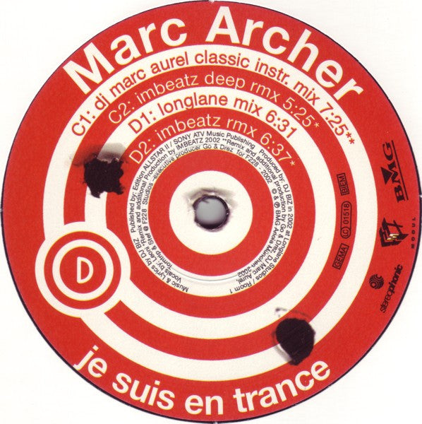 Marc Archer : Je Suis En Trance (2x12")