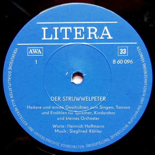Heinrich Hoffmann : Der Struwwelpeter (LP, Mono, Gat)