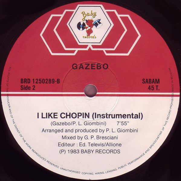 Gazebo : I Like Chopin (Disco Mix) (12")