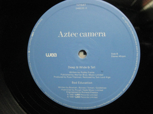 Aztec Camera : Deep & Wide & Tall (12", Single)