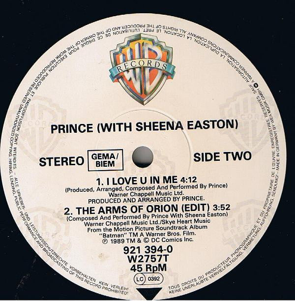 Prince With Sheena Easton : The Arms Of Orion (12", Single)