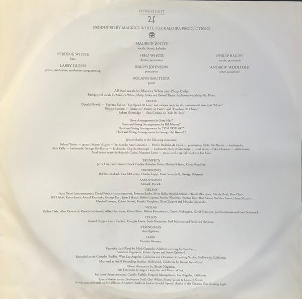 Earth, Wind & Fire : Powerlight (LP, Album, RE, Red)