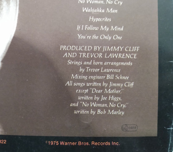 Jimmy Cliff : Follow My Mind (LP, Album, RE)