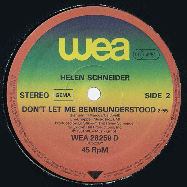 Helen Schneider With The Kick (2) : Rock 'N' Roll Gypsy (12", Maxi)