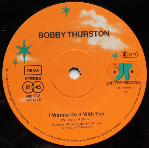 Bobby Thurston : Check Out The Groove (12", Single, Sup)