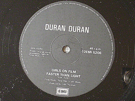 Duran Duran : Girls On Film (Night Version) (12", Single)