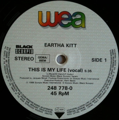 Eartha Kitt : This Is My Life (12")